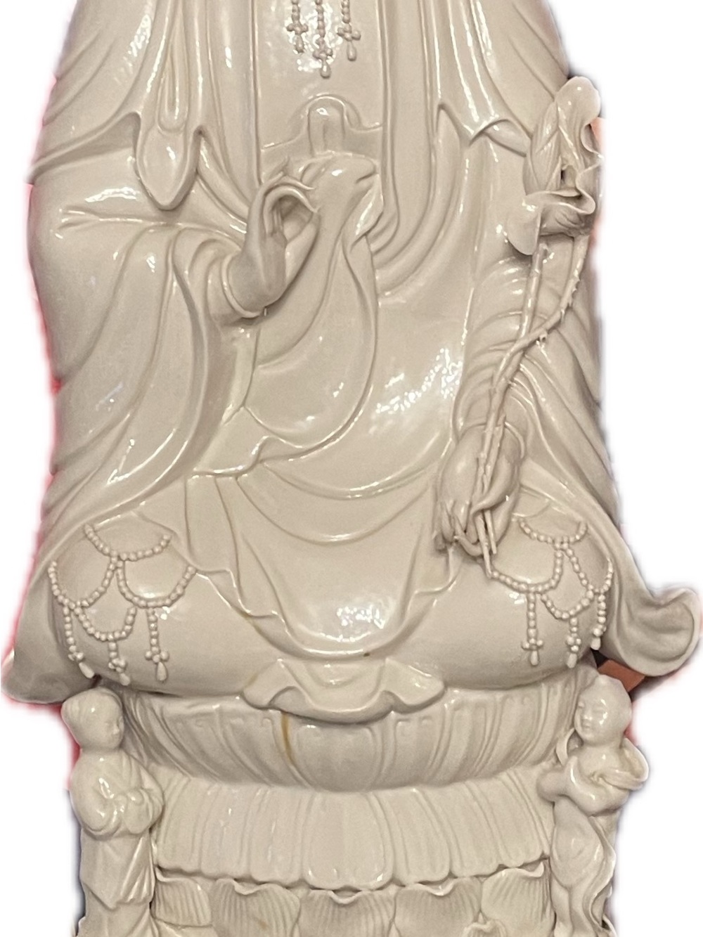 Ivory Ceramic Figurine Statue - Decorative Home Art